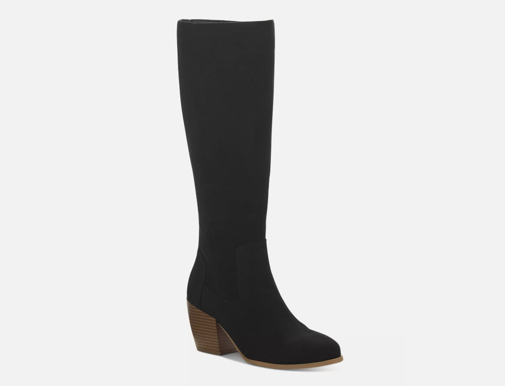Style & Co Warrda Block-Heel Dress Boots Size 11 Black Microfiber MC